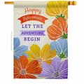 Patio Trasero Retirement Adventure Celebration Double-Sided Garden Decorative House Flag, Multi Color PA3905193